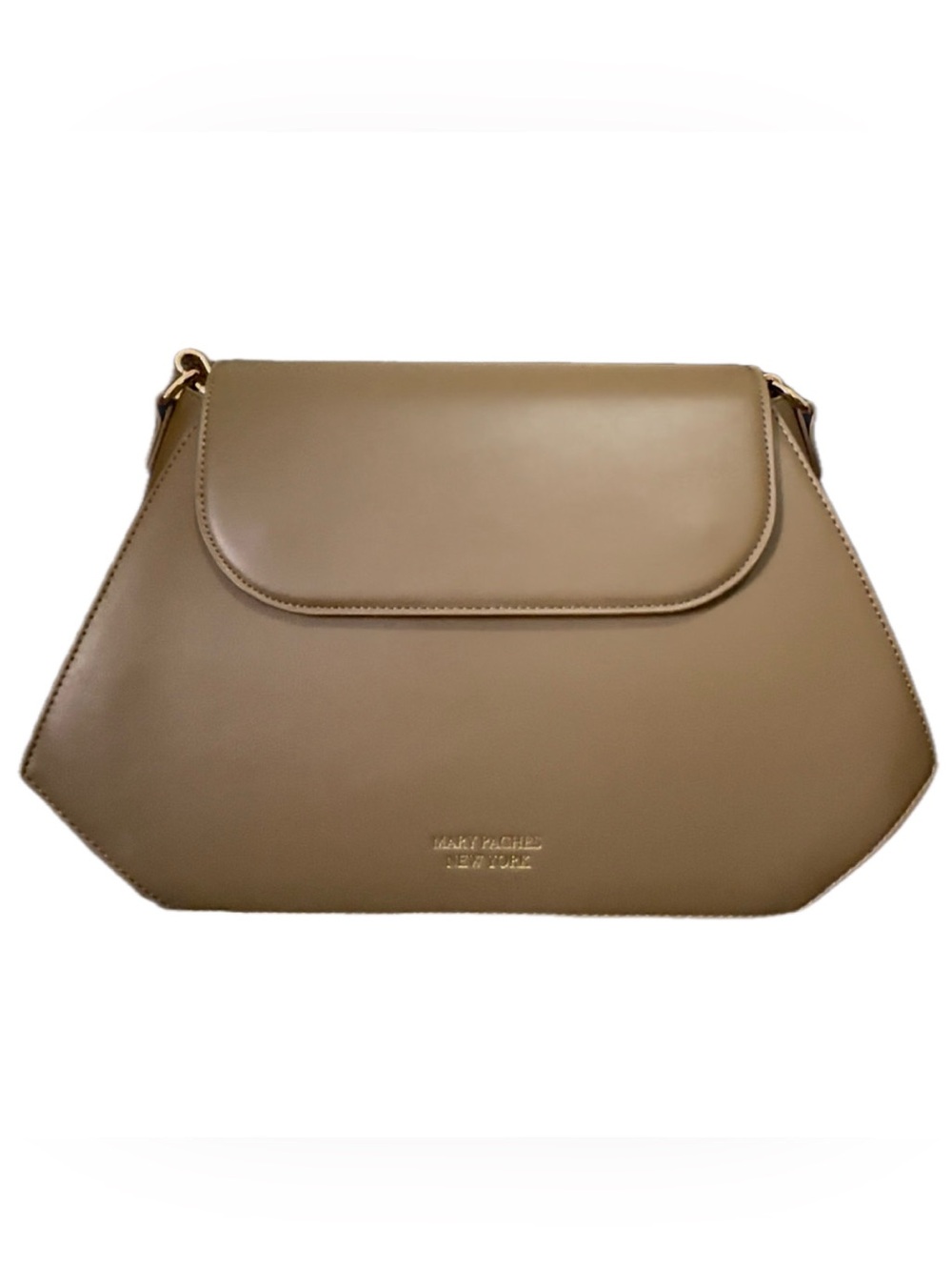 Mary Paches New York Taupe Vegan Leather Shoulder Bag